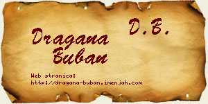 Dragana Buban vizit kartica